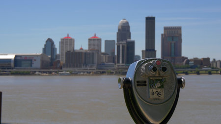 Skyline of Louisville Kentucky on a sunny day - LOUISVILLE, USA - JUNE 14, 2019のeditorial素材