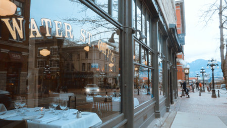 Water Street Cafe in Vancouver - VANCOUVER, CANADA - APRIL 11, 2017のeditorial素材