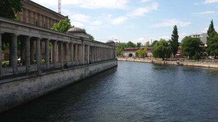 View over River Spree at museum island in Berlin - CITY OF BERLIN, GERMANY - MAY 21, 2018のeditorial素材