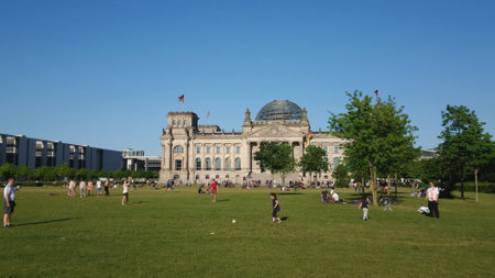 German parliament building called Reichstag - parliamentary buildings in Berlin - CITY OF BERLIN,...