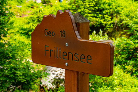 Lake Frillensee in Bavaria is a small and beautiful mountain lake in the German Alps - GRAINAU, GERMANY - MAY 26, 2020のeditorial素材