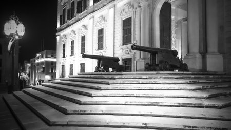 Famous Castille in Valletta - the home of the Maltese Prime Minister - MALTA, MALTA - MARCH 5, 2020のeditorial素材