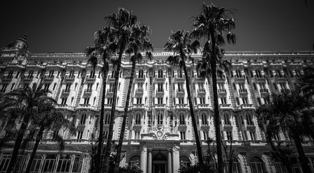 Famous Carlton Hotel in Cannes - CITY OF CANNES, FRANCE - JULY 12, 2020のeditorial素材