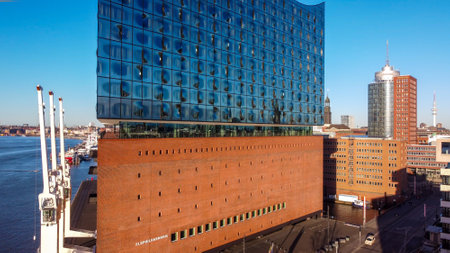 Famous Hamburg Concert Hall Elbphilharmonie in the harbour - CITY OF HAMBURG, GERMANY - DECEMBER 25,...