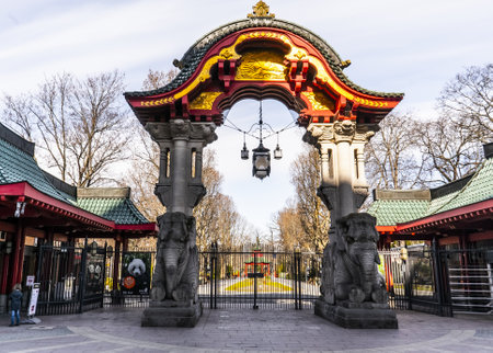 Berlin Zoo in the city center of Berlin - CITY OF BERLIN, GERMANY - MARCH 11, 2021のeditorial素材