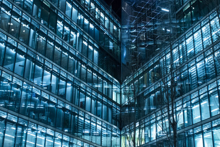 Modern office buildings at Sony Center Berlin Potsdamer Square - CITY OF BERLIN, GERMANY - MARCH 11, 2021のeditorial素材