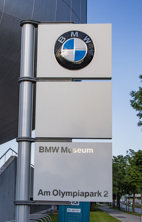 BMW Headquarter in Munich - CITY OF MUNICH, GERMANY - JUNE 03, 2021のeditorial素材