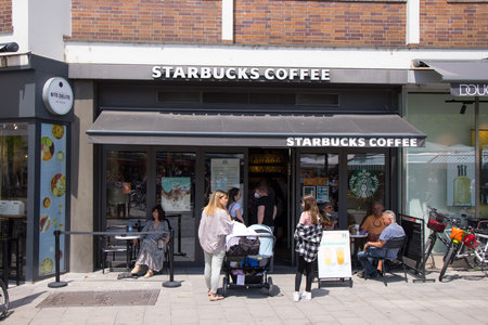 Starbucks Coffee in Munich - CITY OF MUNICH, GERMANY - JUNE 03, 2021のeditorial素材