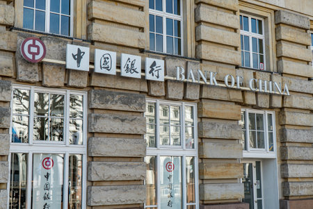 Bank of China Branch in Hamburg - CITY OF HAMBURG, GERMANY - MAY 10, 2021のeditorial素材