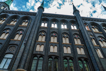 Historic city center of Lubeck Germany - CITY OF LUBECK, GERMANY - MAY 10, 2021のeditorial素材