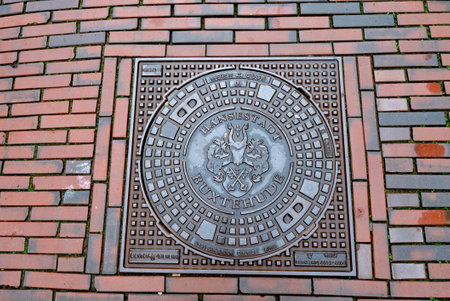 Seal of the city of Buxtehude - CITY OF BUXTEHUDE, GERMANY - MAY 10, 2021のeditorial素材