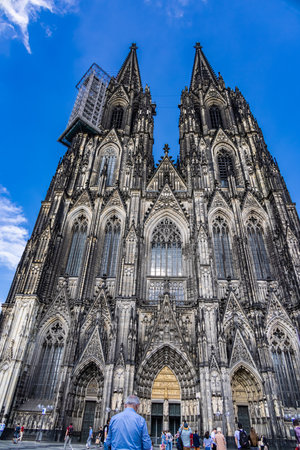 Cologne Cathedral - famous landmark in the city center - CITY OF COLOGNE, GERMANY - JUNE 25, 2021のeditorial素材