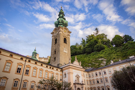 St Peter Abbey in the city of Salzburg - SALZBURG, AUSTRIA, EUROPE - AUGUST 3, 2021のeditorial素材