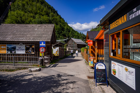 Famous village of Hallstatt in Austria - a world heritage site - HALLSTATT, AUSTRIA, EUROPE - JULY 30, 2021のeditorial素材