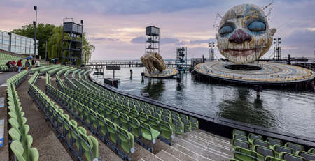 The floating stage on Lake Constance at Bregenz Performing Arts Festival - BREGENZ, AUSTRIA, EUROPE...