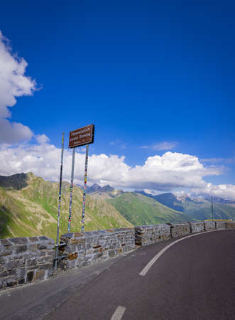 Famous Timmelsjoch High Alpine Road in the Austrian Alps also called Passo Rombo - TIMMELSJOCH, AUSTRIA, EUROPE - JULY 28, 2021のeditorial素材