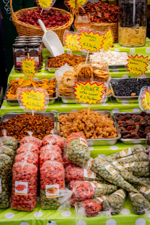 Vegetables at Viennas best-known market called Naschmarkt - VIENNA, AUSTRIA, EUROPE - AUGUST 1, 2021のeditorial素材