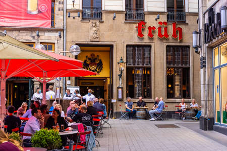 Famous Brewery and pub in Cologne - CITY OF COLOGNE, GERMANY - JUNE 25, 2021のeditorial素材
