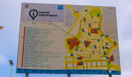 Map of the historical district of Bari in Italy - BARI, ITALY - OCTOBER 31, 2021のeditorial素材