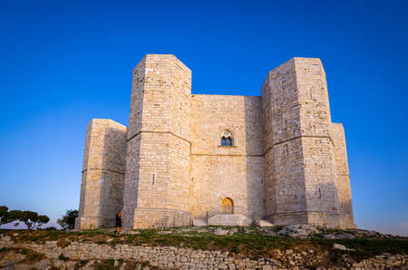 Castel del Monte in Apulia Italy is a popular landmark and tourist attraction - BARI, ITALY - OCTOBER 31, 2021のeditorial素材