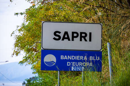 Village of Sapri at the Italian west coast - SAPRI, ITALY - OCTOBER 31, 2021のeditorial素材
