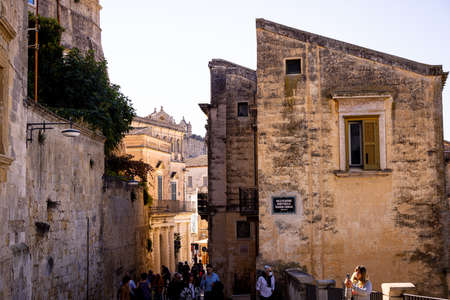 Amazing Matera Old Town - a historic Unesco World Heritage site in Italy - MATERA, ITALY - OCTOBER 30, 2021のeditorial素材