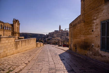 Amazing Matera Old Town - a historic Unesco World Heritage site in Italy - MATERA, ITALY - OCTOBER 30, 2021のeditorial素材