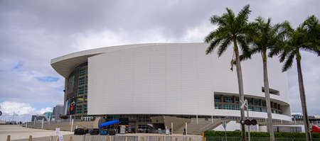 FTX Arena Miami former American Airlines Arena - MIAMI, FLORIDA - FEBRUARY 14, 2022のeditorial素材
