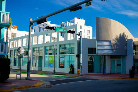 Collins Avenue in Miami Beach - MIAMI, FLORIDA - FEBRUARY 14, 2022のeditorial素材