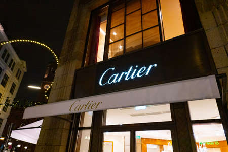 Cartier jewellery store - CITY OF HAMBURG, GERMANY - DECEMBER 21, 2021のeditorial素材
