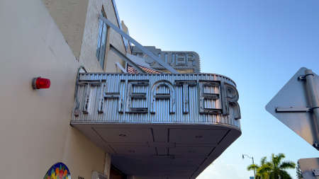 Tower Theater at Little Havana Calle Ocho - MIAMI, UNITED STATES - FEBRUARY 20, 2022のeditorial素材