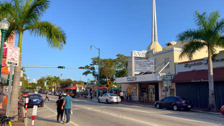 Tower Theater at Little Havana Calle Ocho - MIAMI, UNITED STATES - FEBRUARY 20, 2022のeditorial素材
