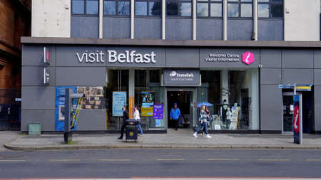 Visitor Information Center in the city center of Belfast - BELFAST, UK - APRIL 25, 2022のeditorial素材
