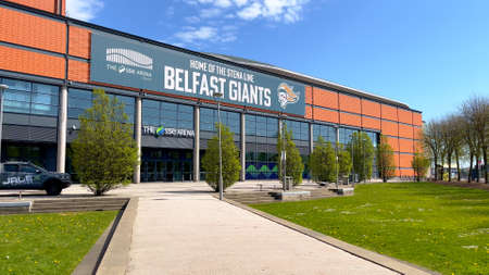 The SSE Arena in Belfast - Home of the Belfast Giants - BELFAST, UK - APRIL 25, 2022のeditorial素材