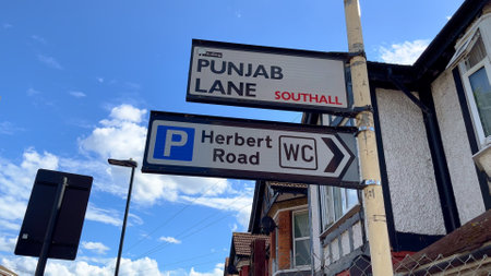 Punjab Lane at Southall London - LONDON, UK - JUNE 9, 2022のeditorial素材