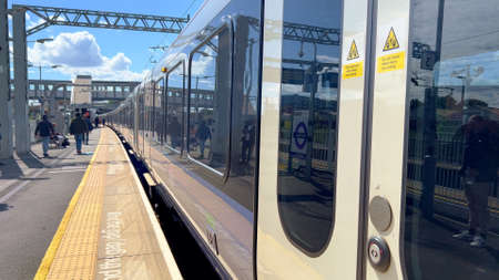 Elizabeth Line at London Underground - LONDON, UK - JUNE 9, 2022