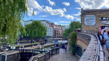 Camden Market at Camden Lock London - LONDON, UK - JUNE 9, 2022