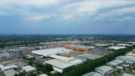 Trafford Centre in Manchester - aerial view - MANCHESTER, UK - AUGUST 15, 2022のeditorial素材