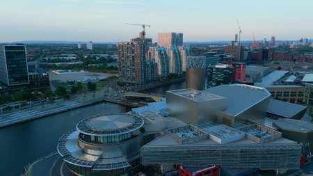 The Lowry Manchester at Salford Quays Media City UK - MANCHESTER, UK - AUGUST 15, 2022のeditorial素材