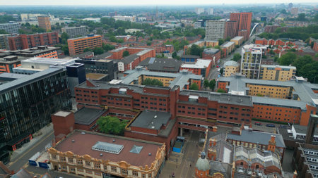 The campus of Manchester University from above - MANCHESTER, UK - AUGUST 15, 2022のeditorial素材