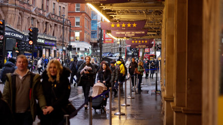 London Theatre district at Christmas time - LONDON, UK - DECEMBER 20, 2022