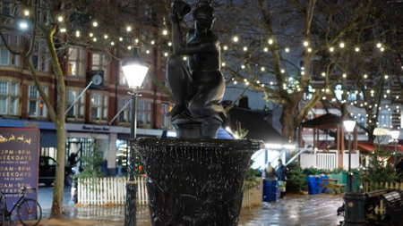 Sloane Square in London Chelsea - LONDON, UK - DECEMBER 20, 2022のeditorial素材