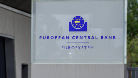 European Central Bank in Frankfurt - FRANKFURT, GERMANY - JULY 12, 2022のeditorial素材