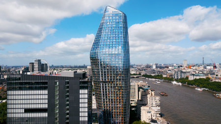 One Blackfriars buidling in London - aerial view - LONDON, UK - JUNE 9, 2022
