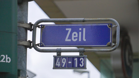 Popular pedestrian zone and shopping mile in Frankfurt called Zeil street - FRANKFURT, GERMANY - JULY 12, 2022のeditorial素材