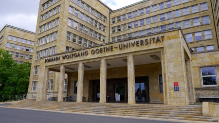 Johann Wolfgang von Goethe University in the city of Frankfurt - FRANKFURT, GERMANY - JULY 12, 2022のeditorial素材