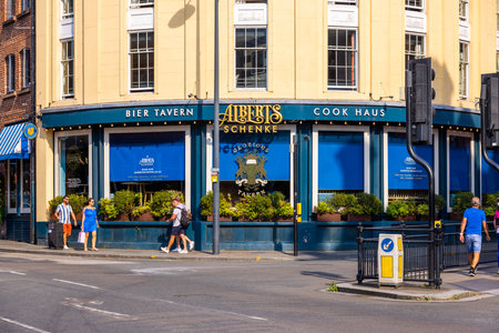 Alberts Schenke German Beer Tavern in Liverpool - LIVERPOOL, UK - AUGUST 16, 2022のeditorial素材