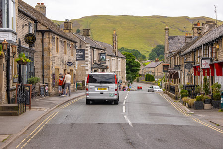 Beautiful village of Castleton in the Peak District - MANCHESTER, UK - AUGUST 15, 2022