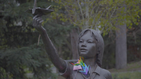 The Peace Child Sadako Sasaki in Seattle - SEATTLE, USA - APRIL 11, 2017のeditorial素材