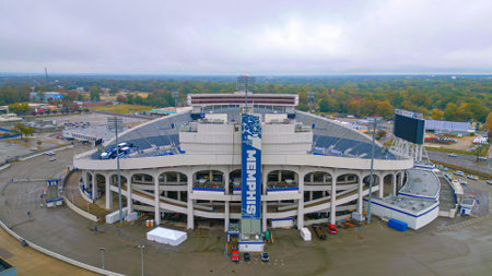 Simmons Bank Liberty Stadium of Memphis - home of the Tigers Football Team - MEMPHIS, UNITED STATES - NOVEMBER 07, 2022のeditorial素材